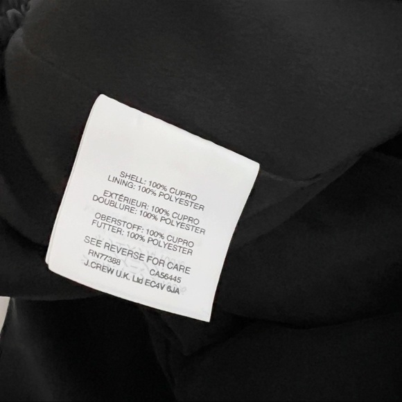 J. Crew Black Japanese Cupro Above the Knee Shimmery Wrap Skirt 12P Polished - Picture 7 of 8